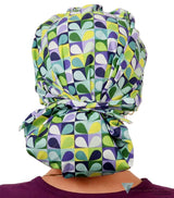 Banded Bouffant Surgical Scrub Cap - Blue Carousel Of Colors Caps