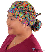 Banded Bouffant Surgical Scrub Cap - Cute Colorful Owls Caps