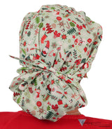 Banded Bouffant Surgical Scrub Cap - Holiday Traditions Banded Bouffant Surgical Scrub Caps