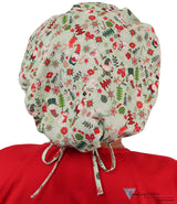Banded Bouffant Surgical Scrub Cap - Holiday Traditions Banded Bouffant Surgical Scrub Caps