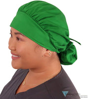 Banded Bouffant Surgical Scrub Cap - Solid Kelly Green Caps