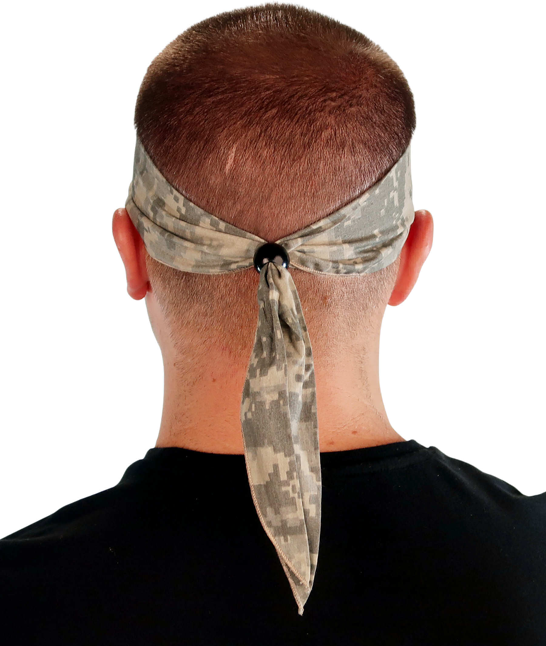Martial Arts Headband – Adjustable Tapered Ends & Bead - Army ACU Digital Camouflage Martial Arts Headbands