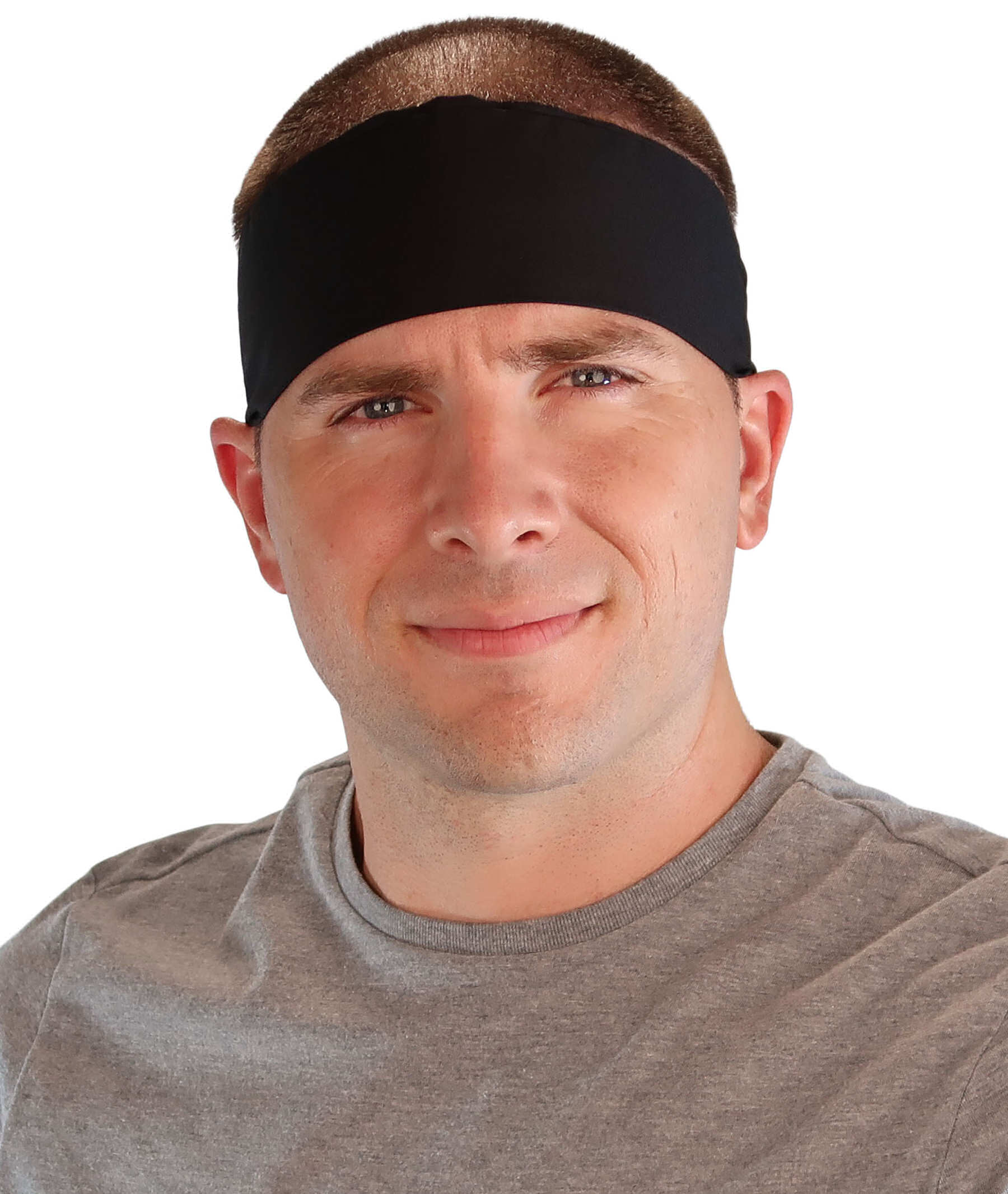 Martial Arts Headband – Adjustable Tapered Ends &amp; Bead - Solid Black Martial Arts Headbands