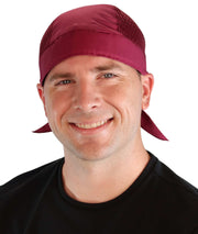 Classic Skull Cap - Burgundy Air Flow (Mesh Sides)