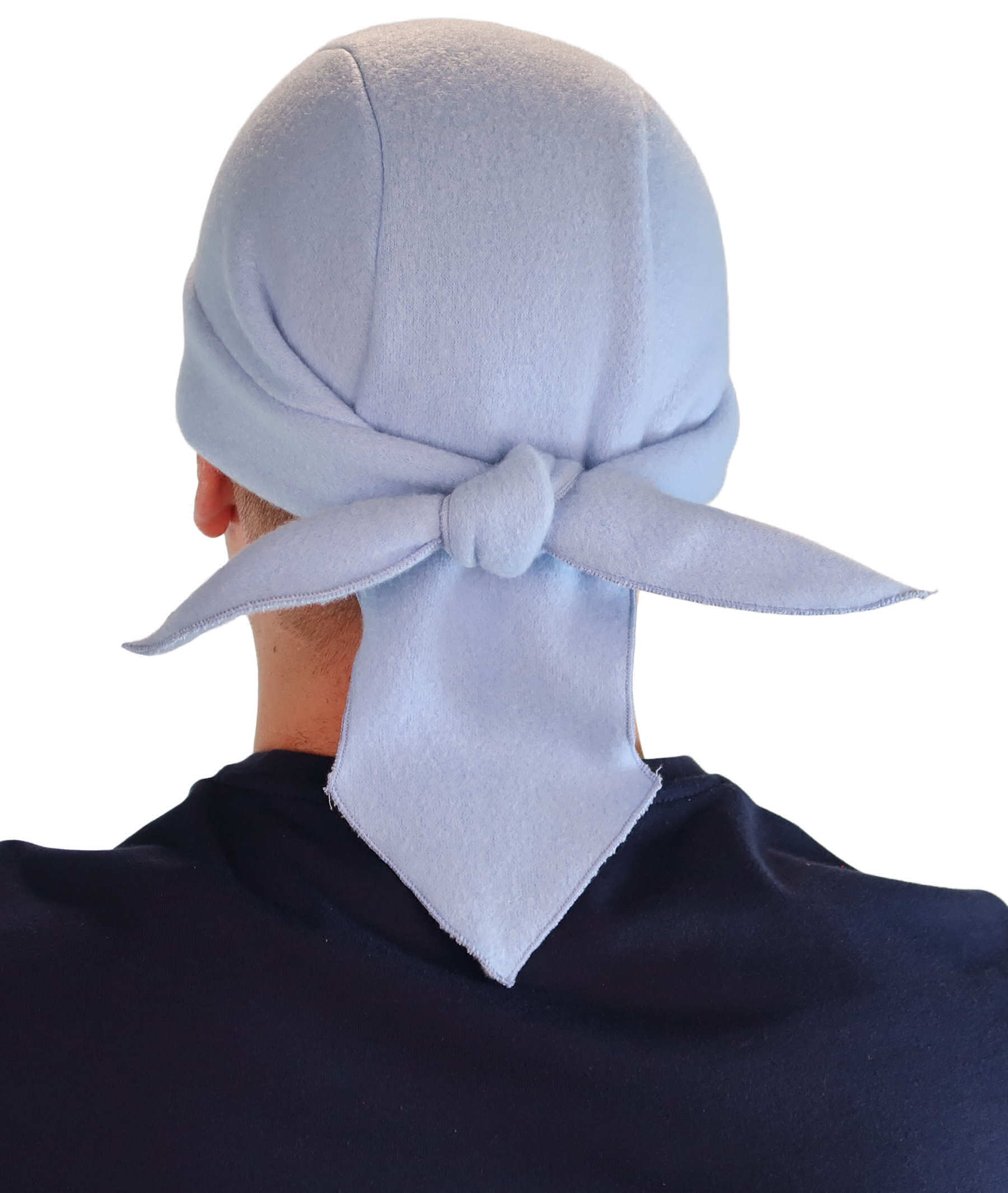 Grand Extra Deep Fleece Skull Cap - American Made - Soft Stylish Baby Blue - Fleece Sky Blue Grand Skull Caps
