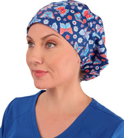 Riley Comfort Scrub Cap - All American Butterflies