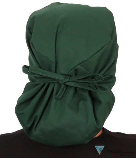 Big Hair Surgical Scrub Cap - Hunter Green - Big Hair Surgical Scrub Caps - Sparkling EARTH
