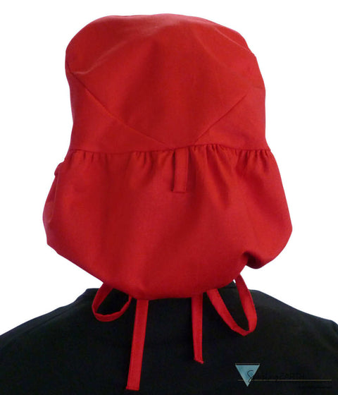 Big Hair Ponytail Surgical Scrub Cap - Perfect Scrub Cap for Long Hair - Red Big Hair Surgical Scrub Caps