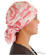 Big Hair Surgical Scrub Cap - Pink Camo Caps