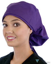 Big Hair Surgical Scrub Cap - Purple Caps