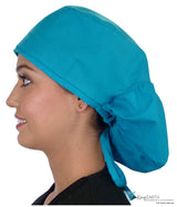 Big Hair Surgical Scrub Cap - Solid Turquoise Caps