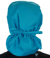 Big Hair Surgical Scrub Cap - Solid Turquoise Caps