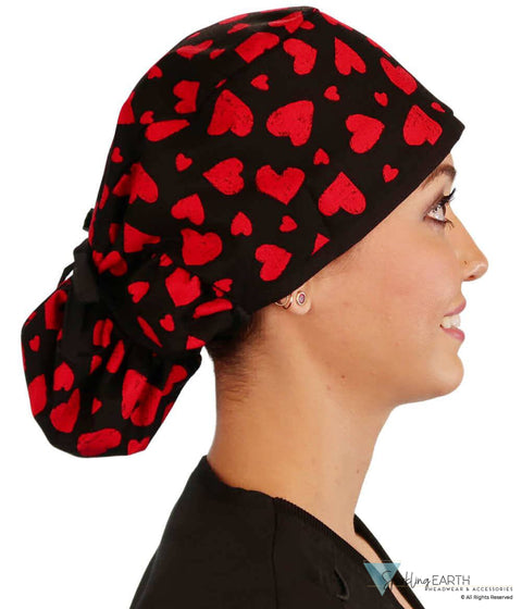 Big Hair - Sweethearts With Black Ties Surgical Scrub Caps