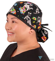 Big Hair - X Ray Dogs With Black Ties Surgical Scrub Caps