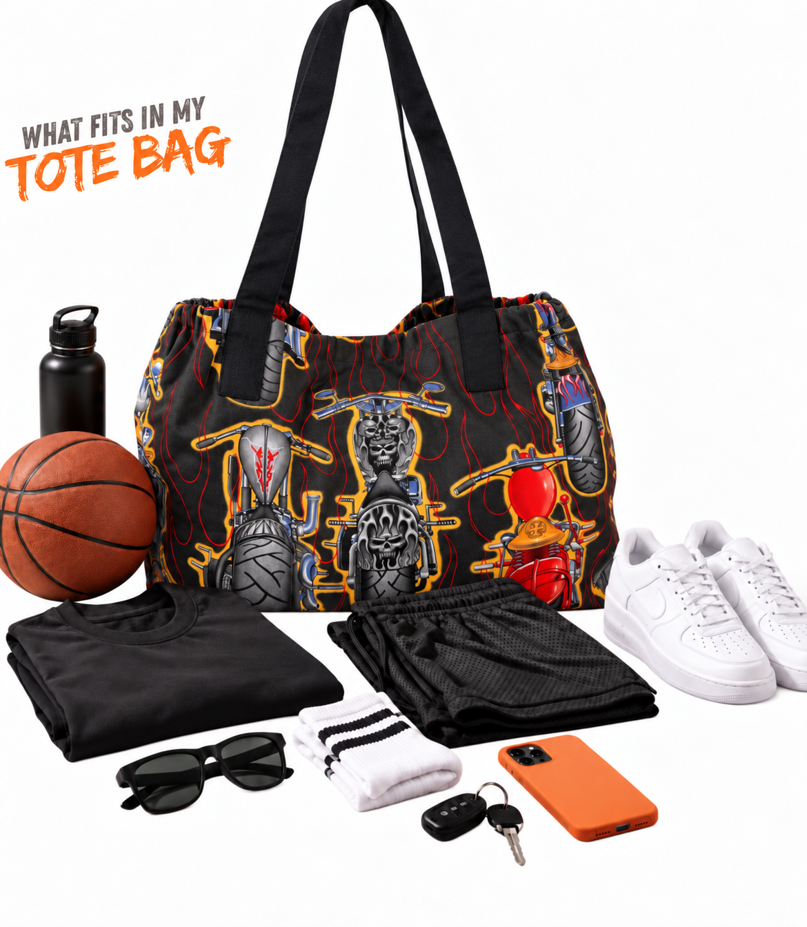 Eco-Friendly Tote Bags with Multiple Pockets and Amazing Patterns - Custom Bikes