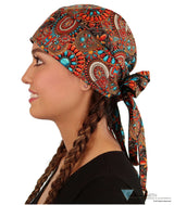 Bold Nicole Nomad 10 Skull Cap - Stylish for Bikers and Hair Loss - USA Made - Indian Jewelry Coral