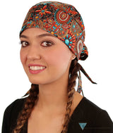 Bold Nicole Nomad 10 Skull Cap - Stylish for Bikers and Hair Loss - USA Made - Indian Jewelry Coral