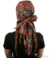 Bold Nicole Nomad 10 Skull Cap - Stylish for Bikers and Hair Loss - USA Made - Indian Jewelry Coral