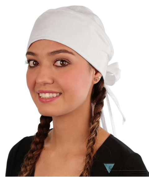 Bold Nicole Nomad 10 Skull Cap - Stylish for Bikers and Hair Loss - USA Made - Solid White Nomad 10 Skull Caps