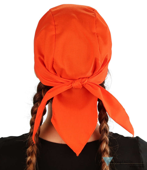 Breathable Cotton Skull Caps Blaze Orange Classic Skull Caps