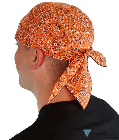 Breathable Cotton Skull Caps Blazing Bandana Orange Classic Skull Caps