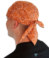 Breathable Cotton Skull Caps - Blazing Bandana Orange Classic Skull Caps