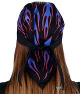 Breathable Cotton Skull Caps - Blue Flames Classic