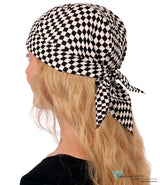 Breathable Cotton Skull Caps Checkered Flag Classic Skull Caps