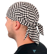 Breathable Cotton Skull Caps Checkered Flag Classic Skull Caps