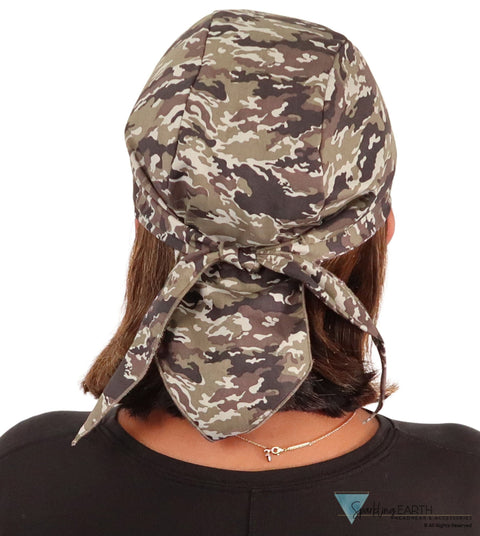Breathable Cotton Skull Caps - Combat Camo - Classic Skull Caps - Sparkling EARTH