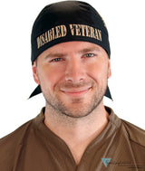 Breathable Cotton Skull Caps - Disabled Veteran on Black Classic Skull Caps