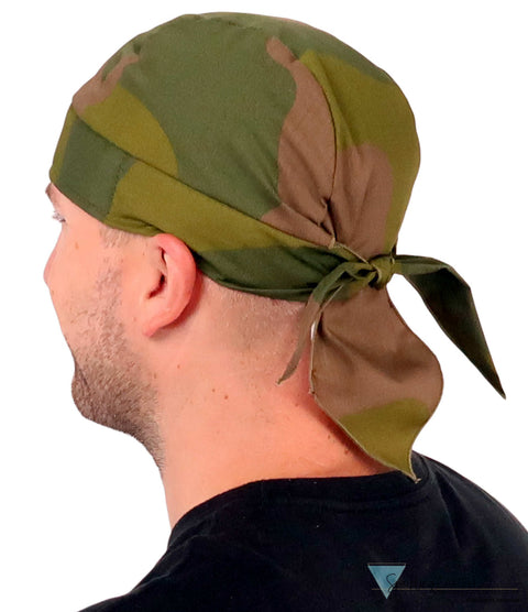 Breathable Cotton Skull Caps Norway Woodland Camo Classic Skull Caps