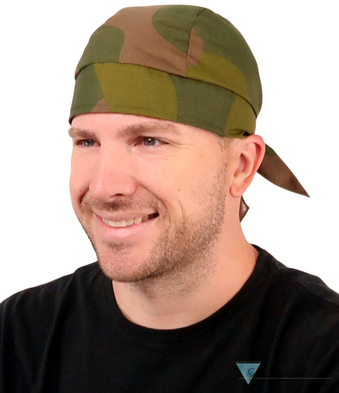 Breathable Cotton Skull Caps Norway Woodland Camo Classic Skull Caps