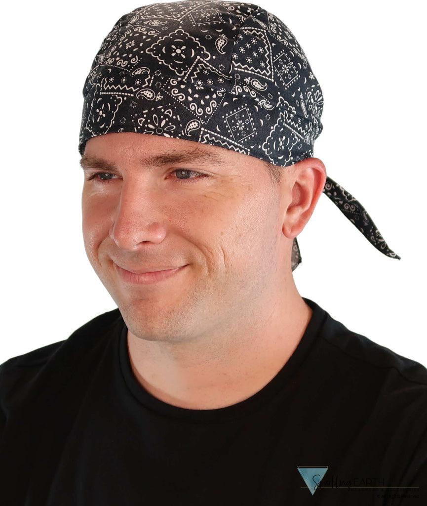Breathable Cotton Skull Caps: Perfect for Any Activity - Blazing Black Bandana Classic Skull Caps