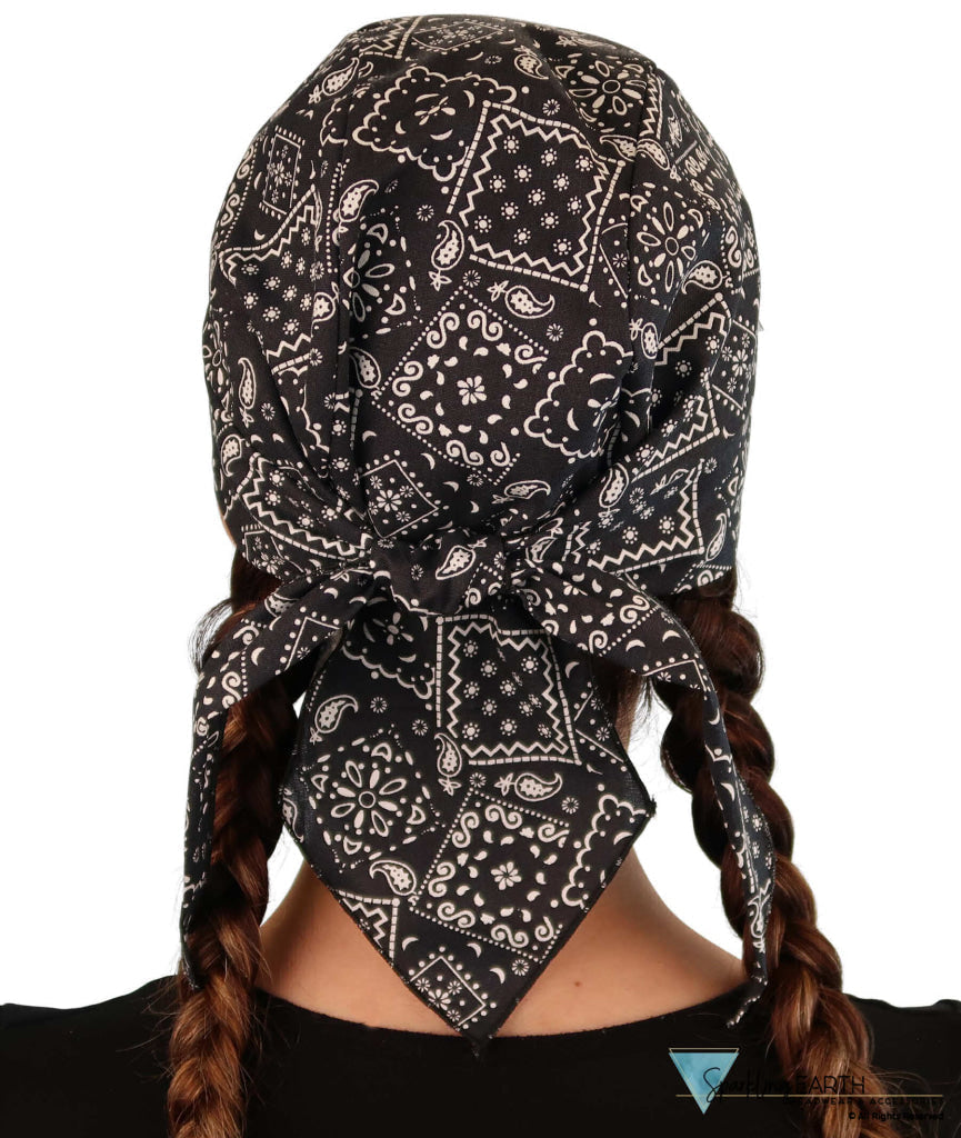 Breathable Cotton Skull Caps: Perfect for Any Activity - Blazing Black Bandana Classic Skull Caps