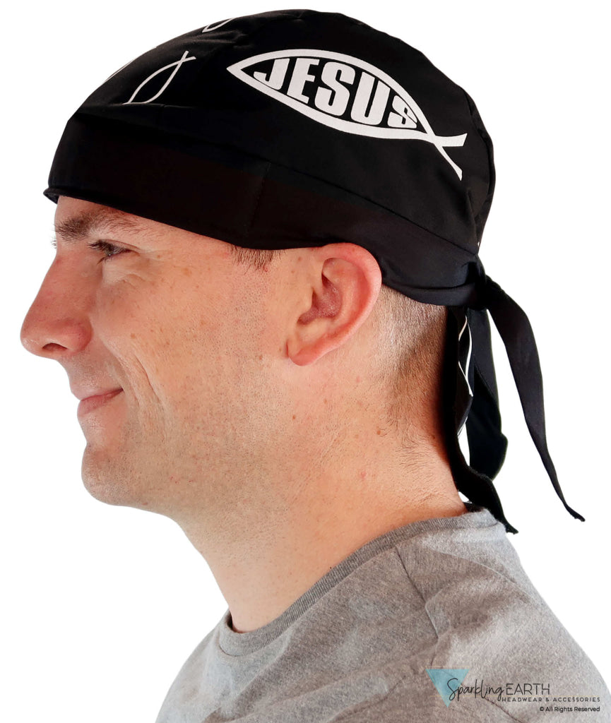 Breathable Cotton Skull Caps: Perfect for Any Activity - Christian Fish Jesus Classic Skull Caps