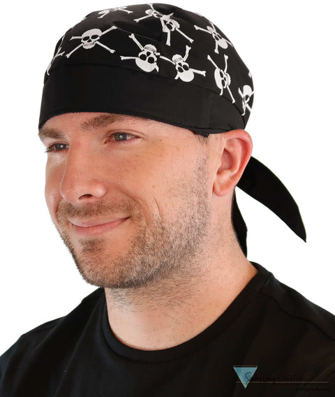 Breathable Cotton Skull Caps: Perfect for Any Activity  - Skull & Cross Bones (Glow In The Dark) - Classic Skull Caps - Sparkling EARTH