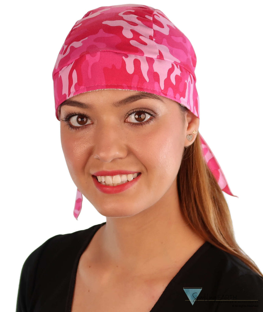 Breathable Cotton Skull Caps Kickin Camo Hot Pink Classic Skull Caps