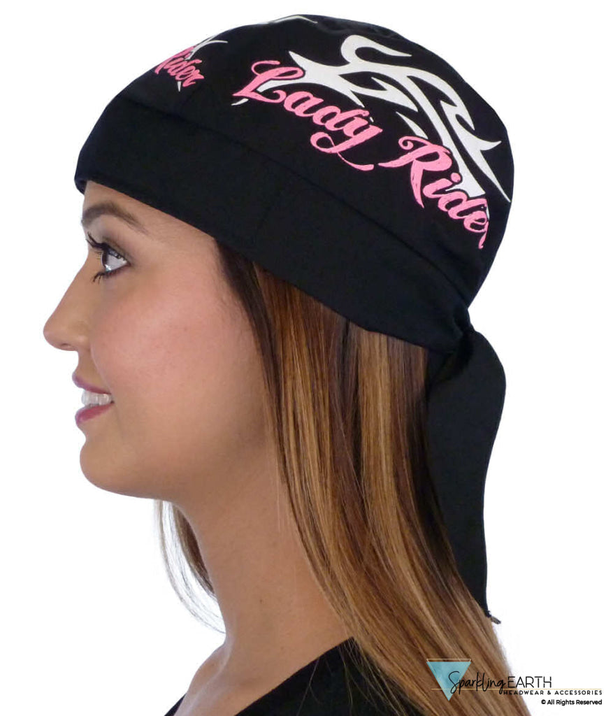 Breathable Cotton Skull Caps: Perfect for Any Activity - Lady Rider on Black Classic Skull Caps