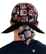 Breathable Cotton Skull Caps: Perfect for Any Activity - Route 66 Patriotic Signs Classic Skull Caps
