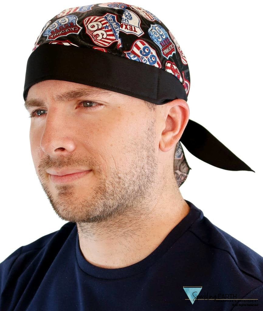 Breathable Cotton Skull Caps: Perfect for Any Activity - Route 66 Patriotic Signs Classic Skull Caps