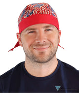 Breathable Cotton Skull Caps: Perfect for Any Activity  - Small Tossed US Flags with Red Band - Classic Skull Caps - Sparkling EARTH