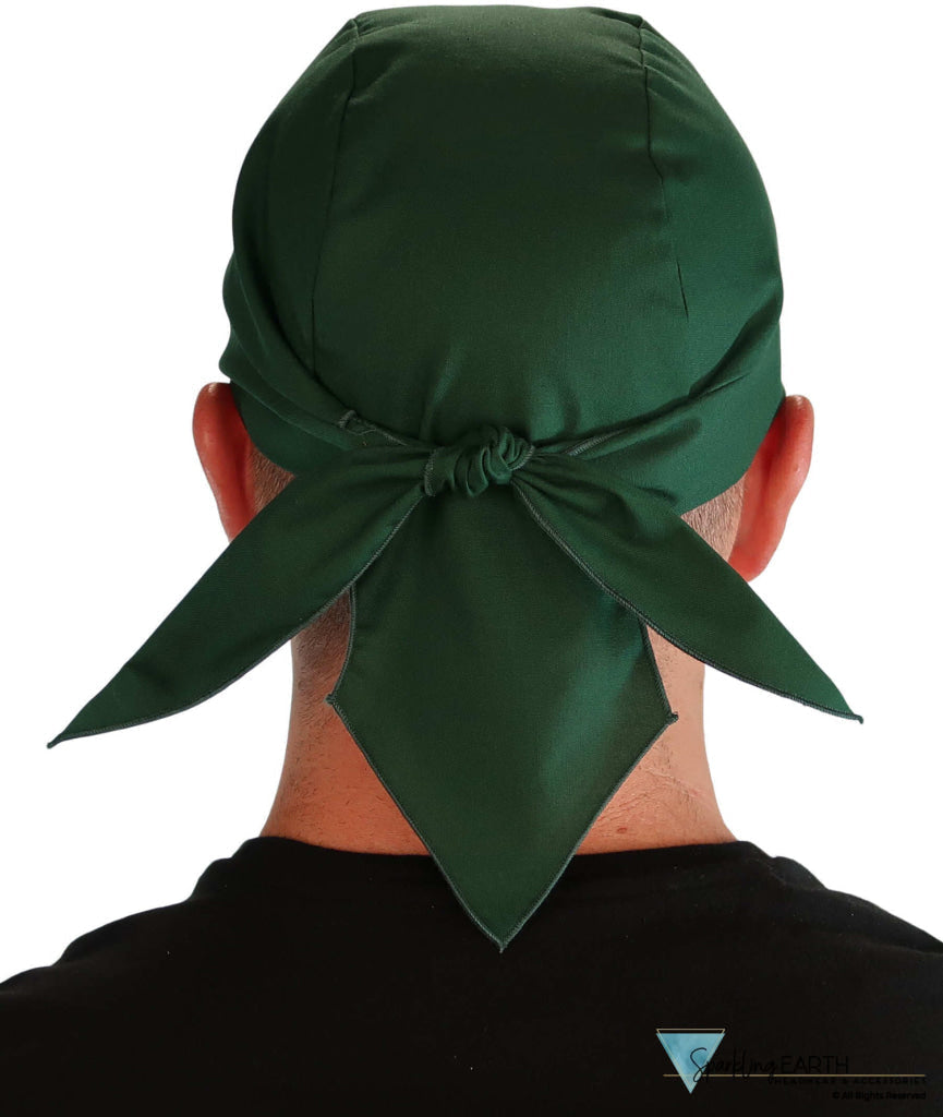 Breathable Cotton Skull Caps: Perfect for Any Activity - Solid Hunter Green Classic Skull Caps