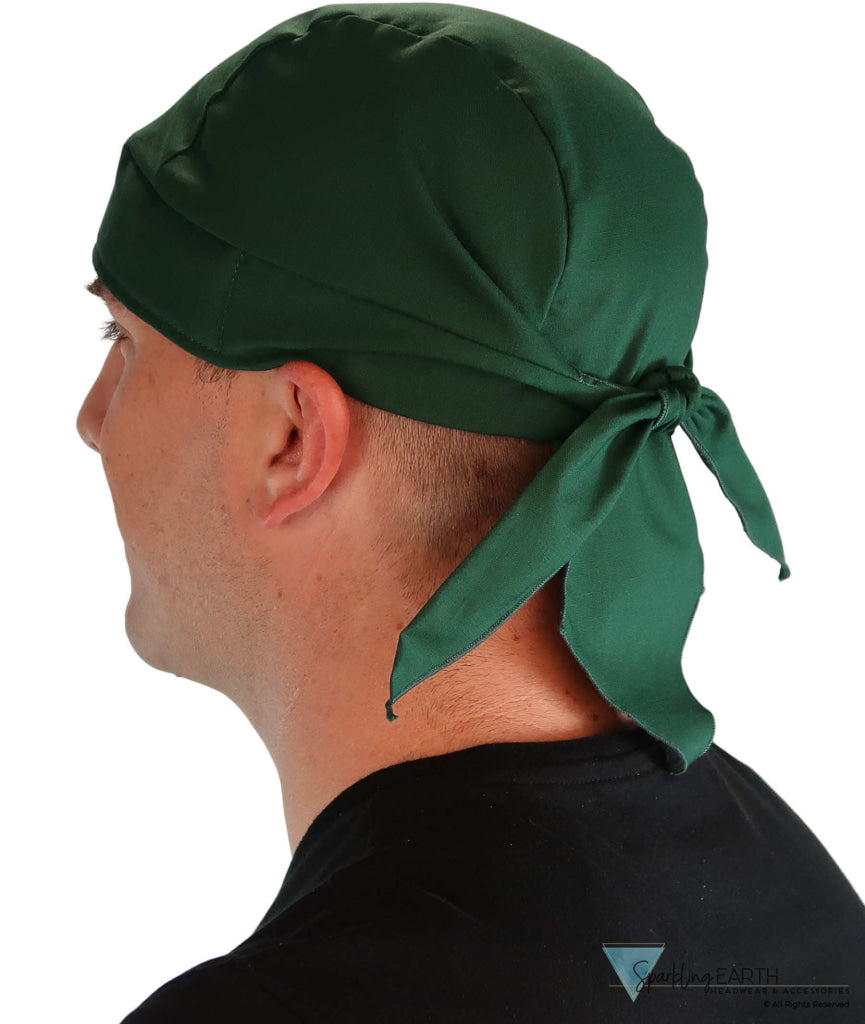 Breathable Cotton Skull Caps: Perfect for Any Activity - Solid Hunter Green Classic Skull Caps