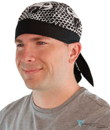 Breathable Cotton Skull Caps - Rattlesnake on Black Classic Skull Caps