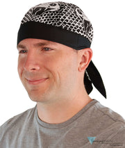 Breathable Cotton Skull Caps - Rattlesnake on Black Classic Skull Caps