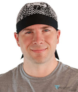 Breathable Cotton Skull Caps - Rattlesnake on Black Classic Skull Caps