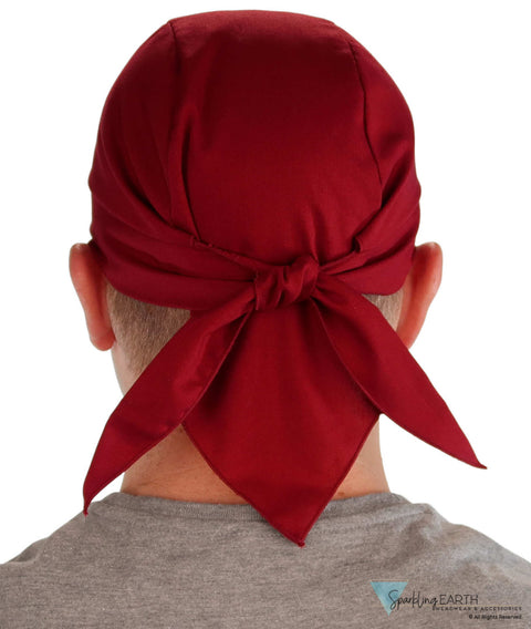 Breathable Cotton Skull Caps - Red Wine Classic Skull Caps