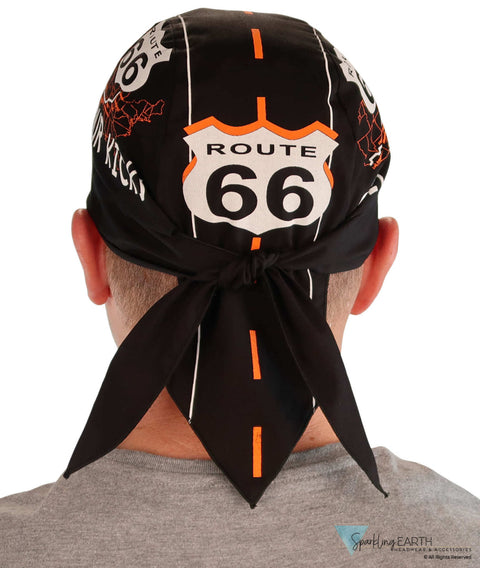 Breathable Cotton Skull Caps Route 66 Classic Skull Caps