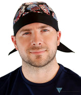 Breathable Cotton Skull Caps Route 66 Patriotic Signs Classic Skull Caps
